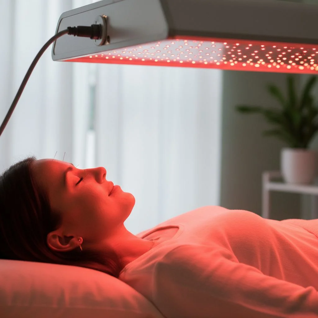 Platinum LED Therapy Light Acupuncture Patient